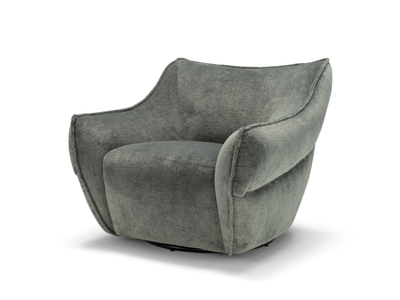 MIMÌ - Swivel fabric armchair with armrests _ Egoitaliano