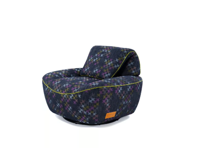 SMIRK - Swivel fabric armchair _ Egoitaliano
