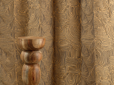 BALÉARES - LLENYA - Embroidered linen fabric _ Élitis