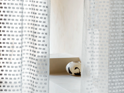 ÉPHÉMÈRE - RYOKAN - Devore linen and cotton fabric _ Élitis