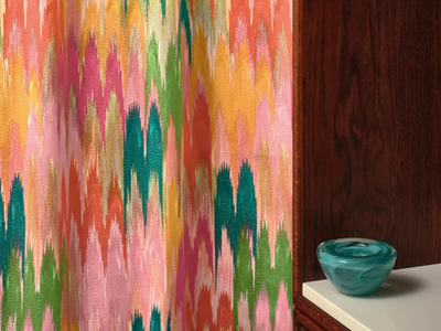 EXCENTRIC - GROOVY - Embroidered cotton fabric _ Élitis