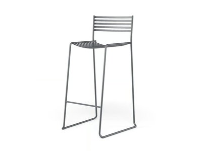 AERO - Stackable sled base high steel stool _ Emu