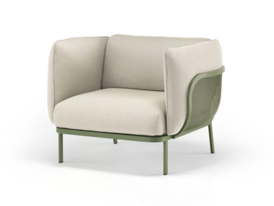 CABLA - Fabric garden armchair with armrests _ Emu