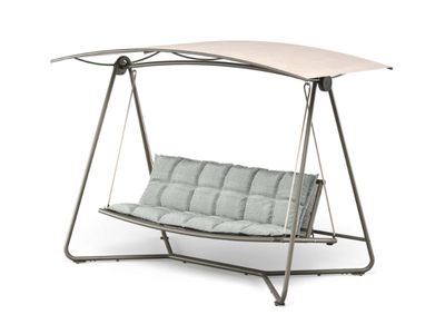 REEL - Steel garden swing seat with parasol _ Emu