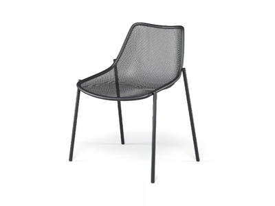 ROUND - Stackable steel garden chair _ Emu