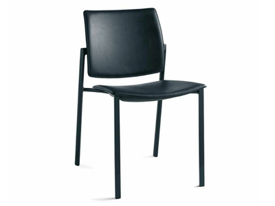 BIO - Stackable leather chair _ ENEA