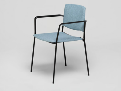 EMA 4L - Stackable upholstered chair with armrests _ ENEA