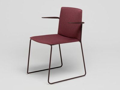 EMA - Sled base chair with armrests _ ENEA