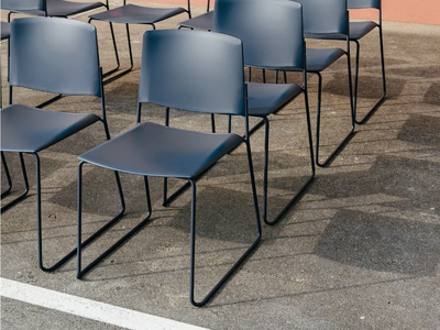 EMA - Stackable sled base chair open back _ ENEA