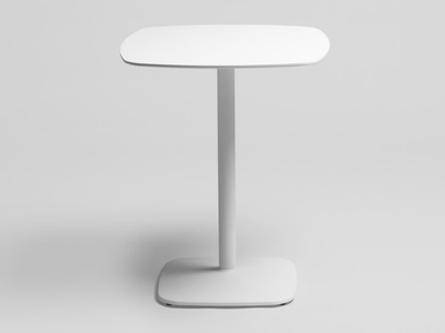 IRON - Square table with steel base and HPL top _ ENEA