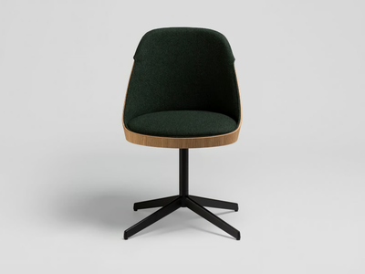 KAIAK CONFIDENT - Upholstered with 4-spoke base chair _ ENEA