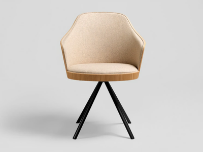 KAIAK SPIN - Trestle-based chair with armrests _ ENEA