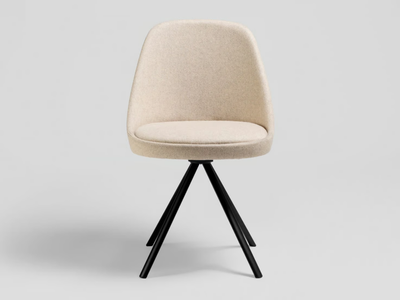 KAIAK SPIN - Upholstered trestle-based chair _ ENEA