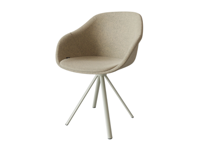 LORE SPIN - Swivel trestle-based chair with armrests _ ENEA