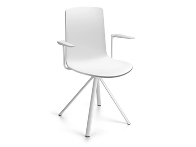 LOTTUS HIGH - Trestle-based polypropylene chair with armrests _ ENEA