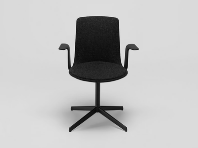 LOTTUS HIGH - With 4-spoke base chair with armrests _ ENEA