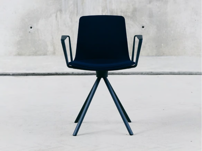 LOTTUS SPIN - Trestle-based chair with armrests _ ENEA