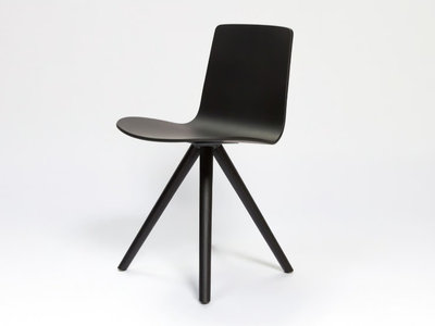 LOTTUS WOOD SPIN - Trestle-based polypropylene chair _ ENEA
