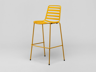 STREET - Steel garden stool with footrest _ ENEA