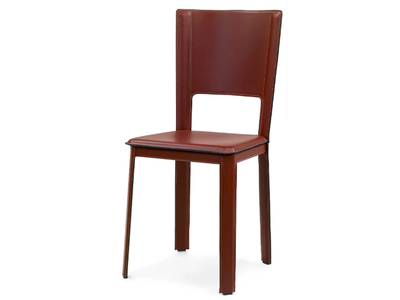 ALEX 2.0 - Leather chair with high backrest _ ENRICO PELLIZZONI