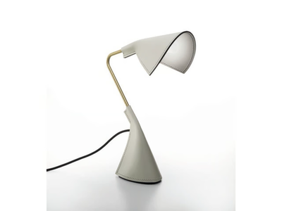 DUFFY - LED tanned leather table lamp _ ENRICO PELLIZZONI