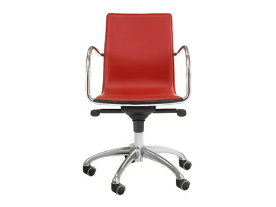 MICAD - Height-adjustable tanned leather office chair _ ENRICO PELLIZZONI