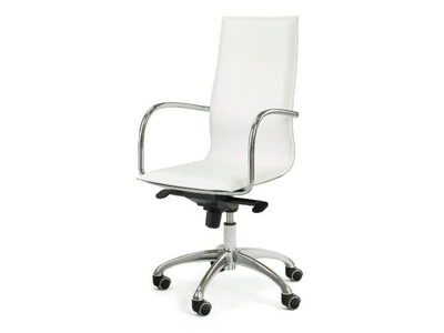 MICAD - High-back height-adjustable tanned leather office chair _ ENRICO PELLIZZONI