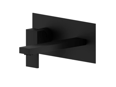 ITALIA R BLACK - Wall-mounted single handle washbasin mixer _ Ercos