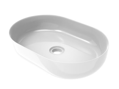 MUSA - Countertop oval ceramic washbasin _ Ercos