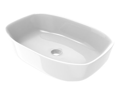 MUSA - Countertop rectangular ceramic washbasin _ Ercos