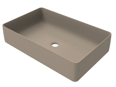 MUSA - Countertop rectangular ceramic washbasin _ Ercos