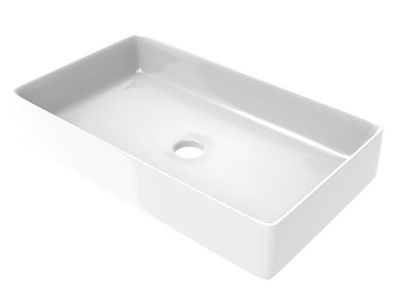 MUSA - Countertop rectangular ceramic washbasin _ Ercos