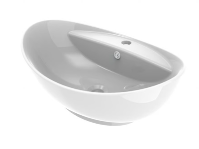 OLIMPIA - Countertop oval ceramic washbasin _ Ercos
