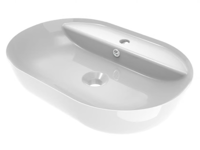 OLIMPIA - Countertop oval ceramic washbasin _ Ercos