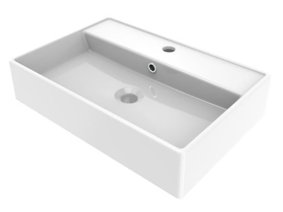 OLIMPIA - Countertop rectangular ceramic washbasin _ Ercos