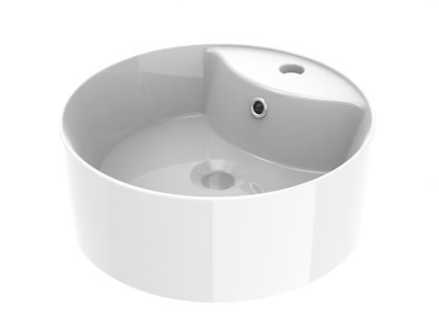 OLIMPIA - Countertop round ceramic washbasin _ Ercos