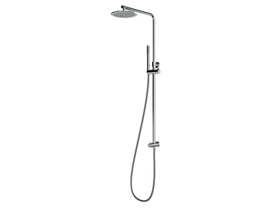 ROUND-T - Wall-mounted shower panel with overhead shower _ Ercos