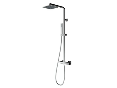 SQUARE - Wall-mounted thermostatic shower panel with diverter _ Ercos