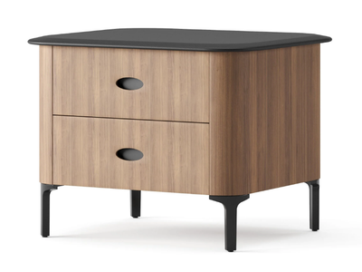 ANGKOR - Rectangular wooden bedside table with drawers _ Ersa