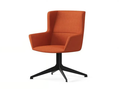 AURA - Swivel with 4-spoke base fabric chair with armrests _ Ersa