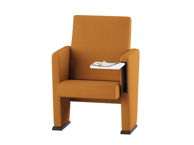 CARMEN - Upholstered fabric training chair with writing tablet _ Ersa