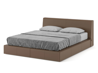 CHICAGO - Upholstered leather double bed _ Ersa