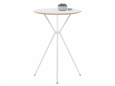 KILIG - Round laminate high table with metal base _ Ersa