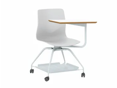 MERAKI - Plastic training chair with storage space with writing tablet _ Ersa