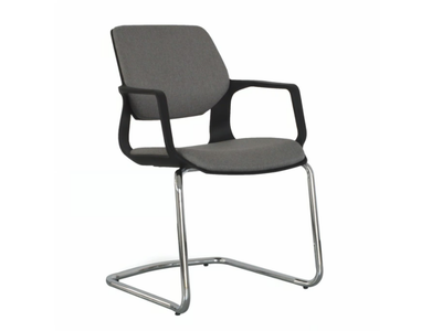 MOIRA - Cantilever fabric chair with armrests open back _ Ersa