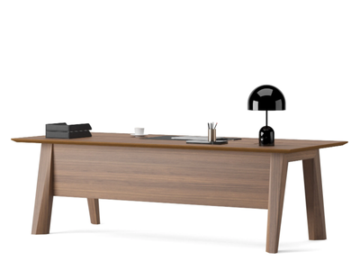 NOBBY - Rectangular wooden executive desk with cable management _ Ersa