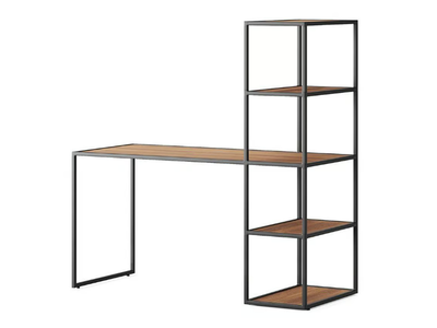 ODIN - Rectangular wooden writing desk with bookcase _ Ersa