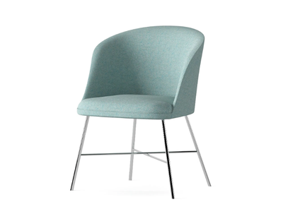 PREMIER - Leather and fabric chair with armrests and footrest _ Ersa