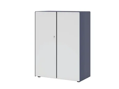 STEAM - Tall melamine office storage unit with hinged doors with lock _ Ersa