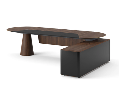 TEAR - L-shaped wooden executive desk with drawers _ Ersa